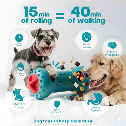 LUMIKATA Premium 2-in-1 Adjustable Dog Puzzle Toy & Slow Feeder