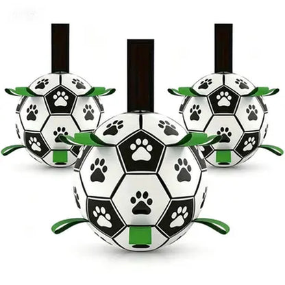 Dog Soccer Ball with 9 Grab Tabs – Interactive Herding & Water Toy for Medium and Large Dogs, Perfect Gift for Active Pets