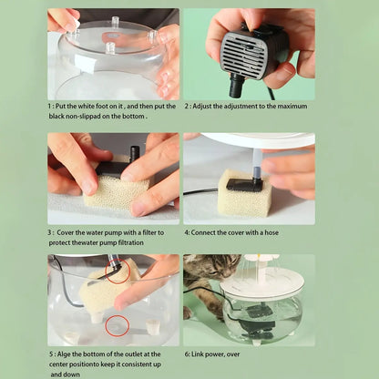Rechargeable Automatic Pet Fountain – Clear Wireless Cat Water Dispenser for Fresh & Circulating Hydration