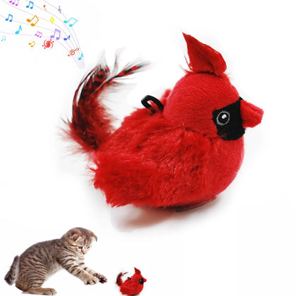 Lifelike Chirping Bird Cat Toy – Premium Catnip & Silvervine Interactive Kicker with Feathers for Indoor Play
