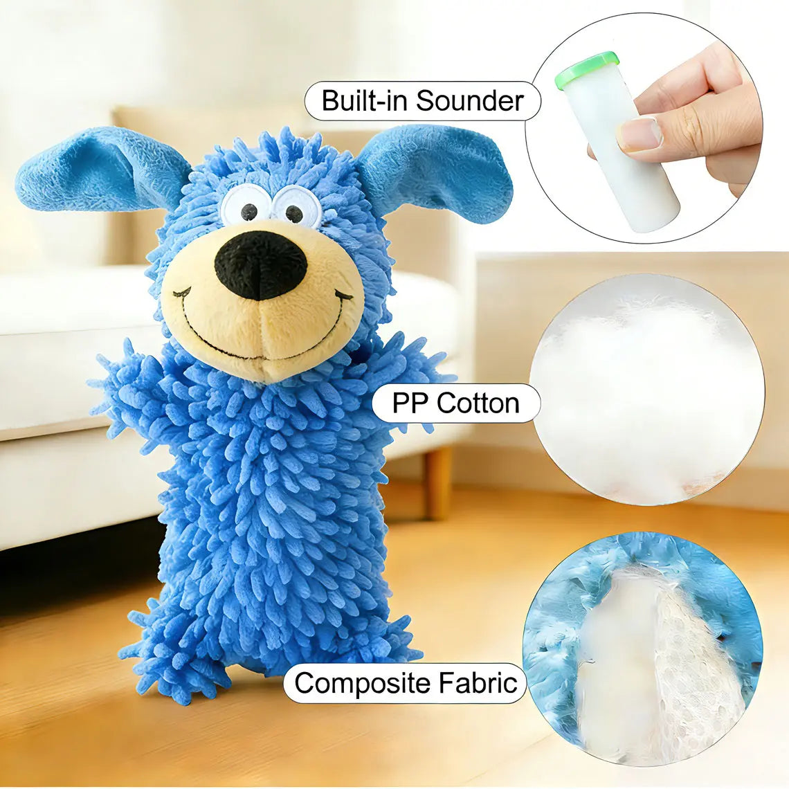Vocal Blue Dog Toy – Screaming Interactive Chew Toy for Boredom Relief