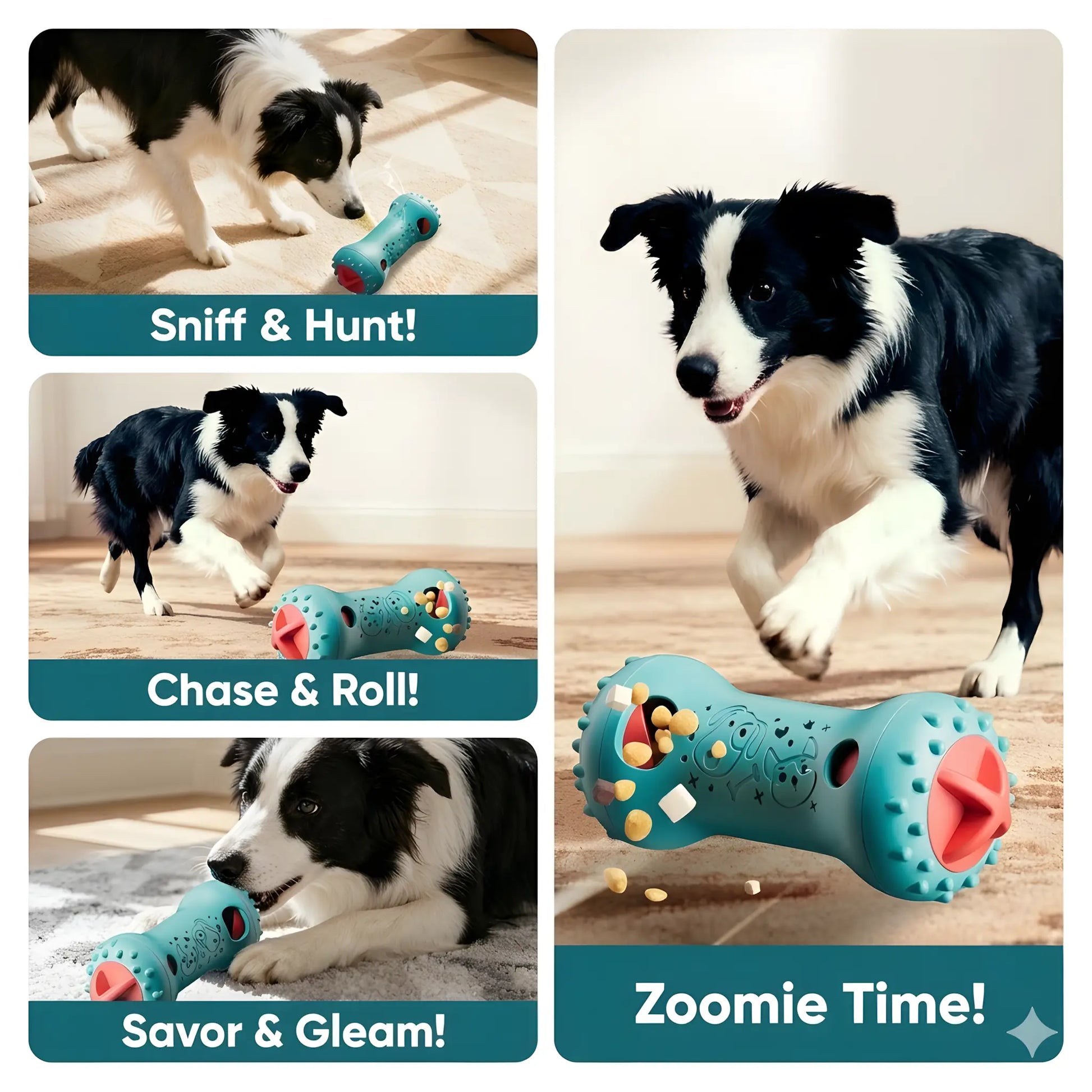 LUMIKATA Premium 2-in-1 Adjustable Dog Puzzle Toy & Slow Feeder