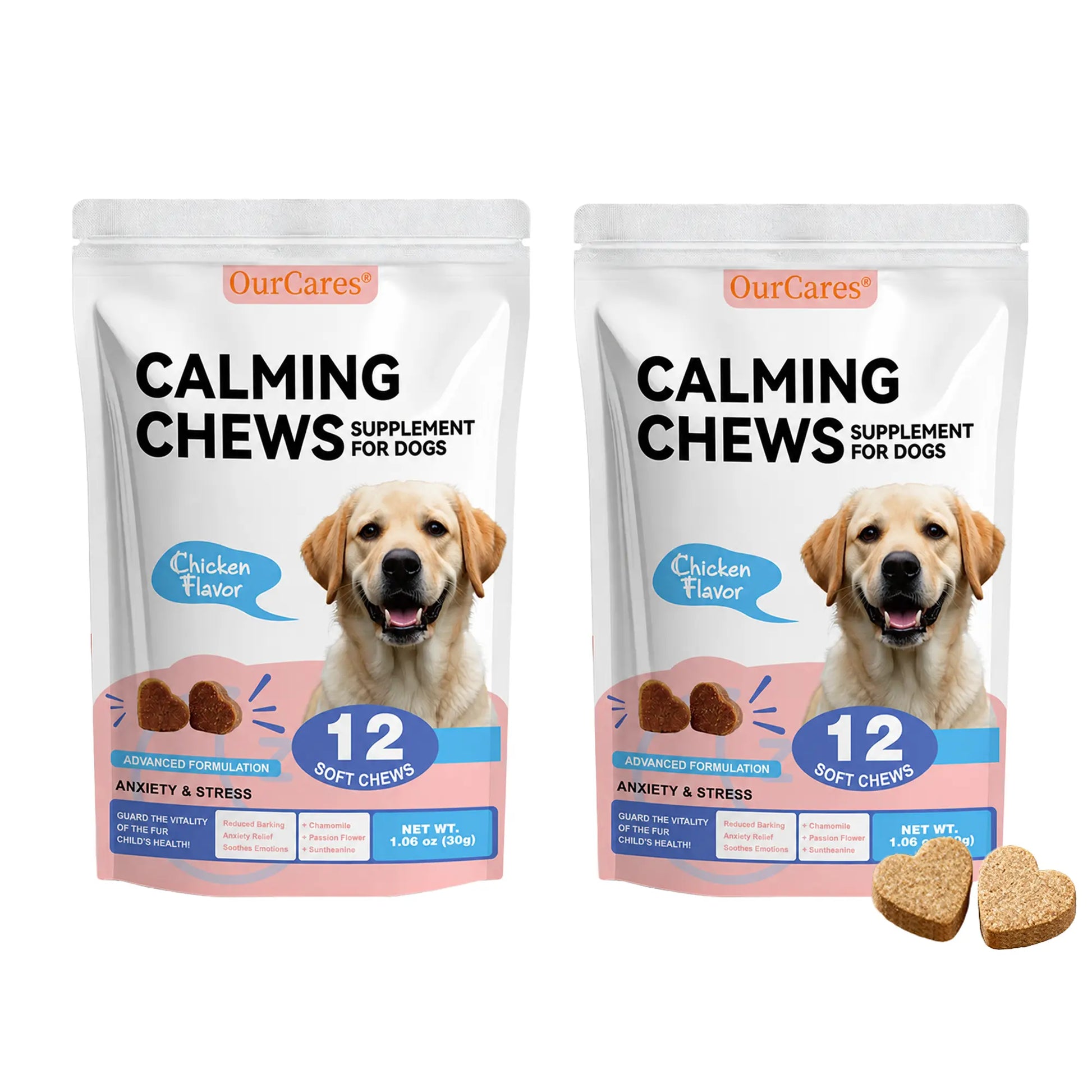 Dog Calming Chews & Composure Soft Treats – Natural Anxiety & Stress Relief Supplement, Soothing Calming Bites for All Dog Breeds