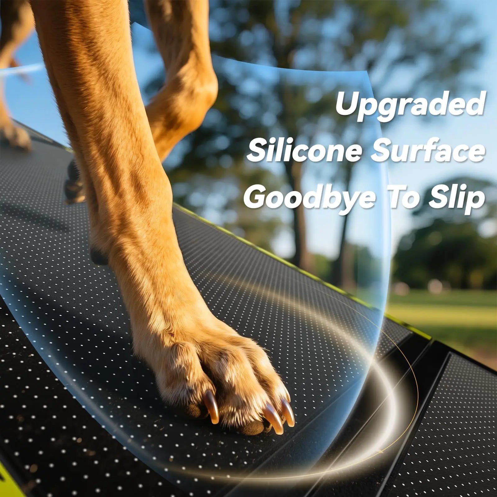 74" Long Portable Dog Ramp – Lightweight, Heavy-Duty Folding Pet Ramp with Non-Slip Safety Mesh for Large Dogs, SUVs & Trucks