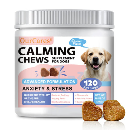 Dog Calming Chews & Composure Soft Treats – Natural Anxiety & Stress Relief Supplement, Soothing Calming Bites for All Dog Breeds