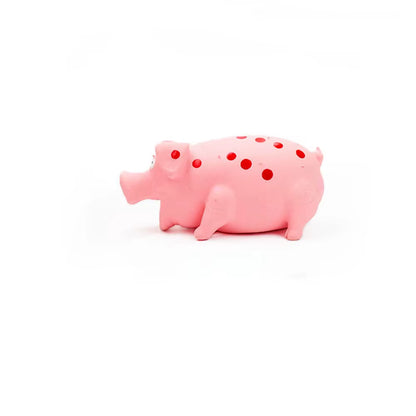 nteractive Squeaky Latex Pig Toy – Durable Spotted Chew Toy for Dogs