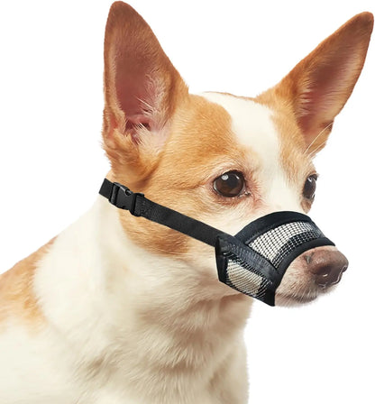 Adjustable Air Mesh Dog Muzzle – Breathable Anti-Biting, Barking & Scavenging Protection for All Sizes