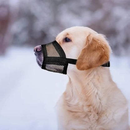 Adjustable Air Mesh Dog Muzzle – Breathable Anti-Biting, Barking & Scavenging Protection for All Sizes
