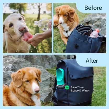 Leak-Proof Travel Dog Water Bottle – 12oz Portable Outdoor Dispenser & Feeder for On-the-Go Pets