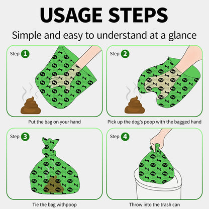 Lavender Scented Dog Poop Bags Kit – 240-Pack Thick Leak-Proof Waste Bags with Portable Dispenser & Leash Clip
