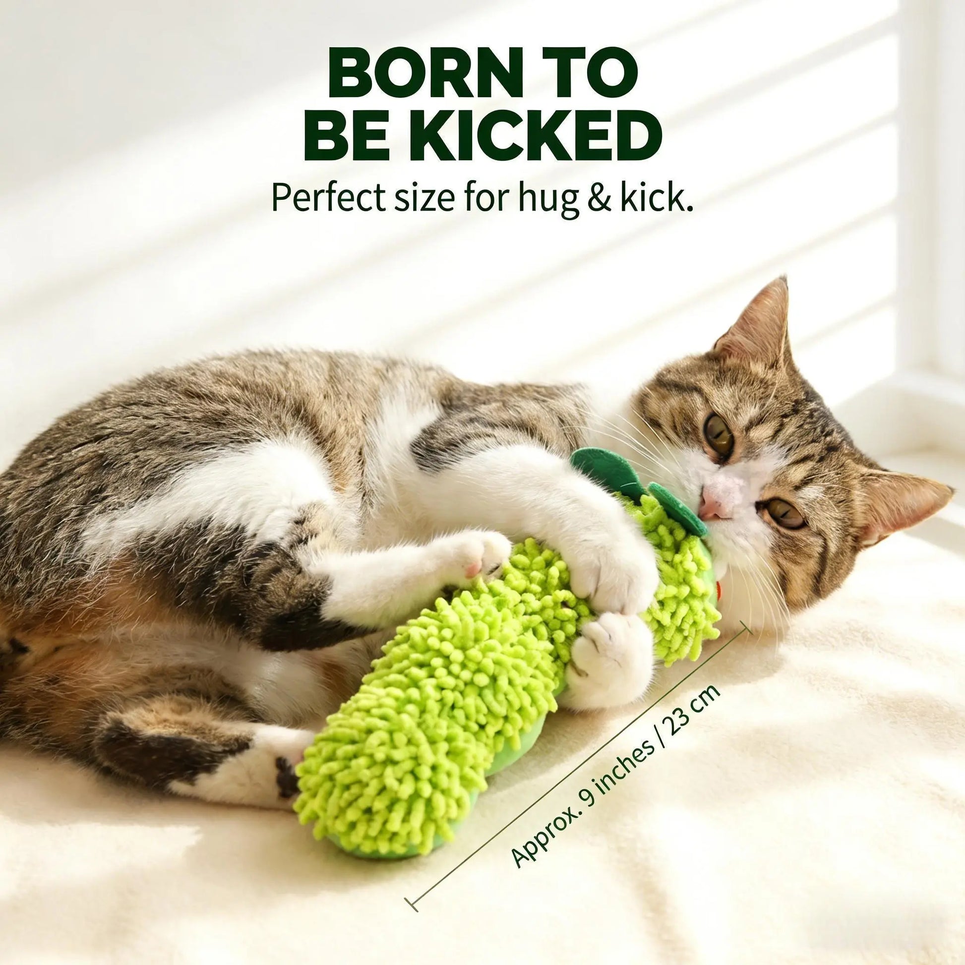 3-in-1 Caterpillar Cat Plush Toy – Premium Catnip, Silvervine & Crinkle Sound Interactive Boredom Relief Pillow