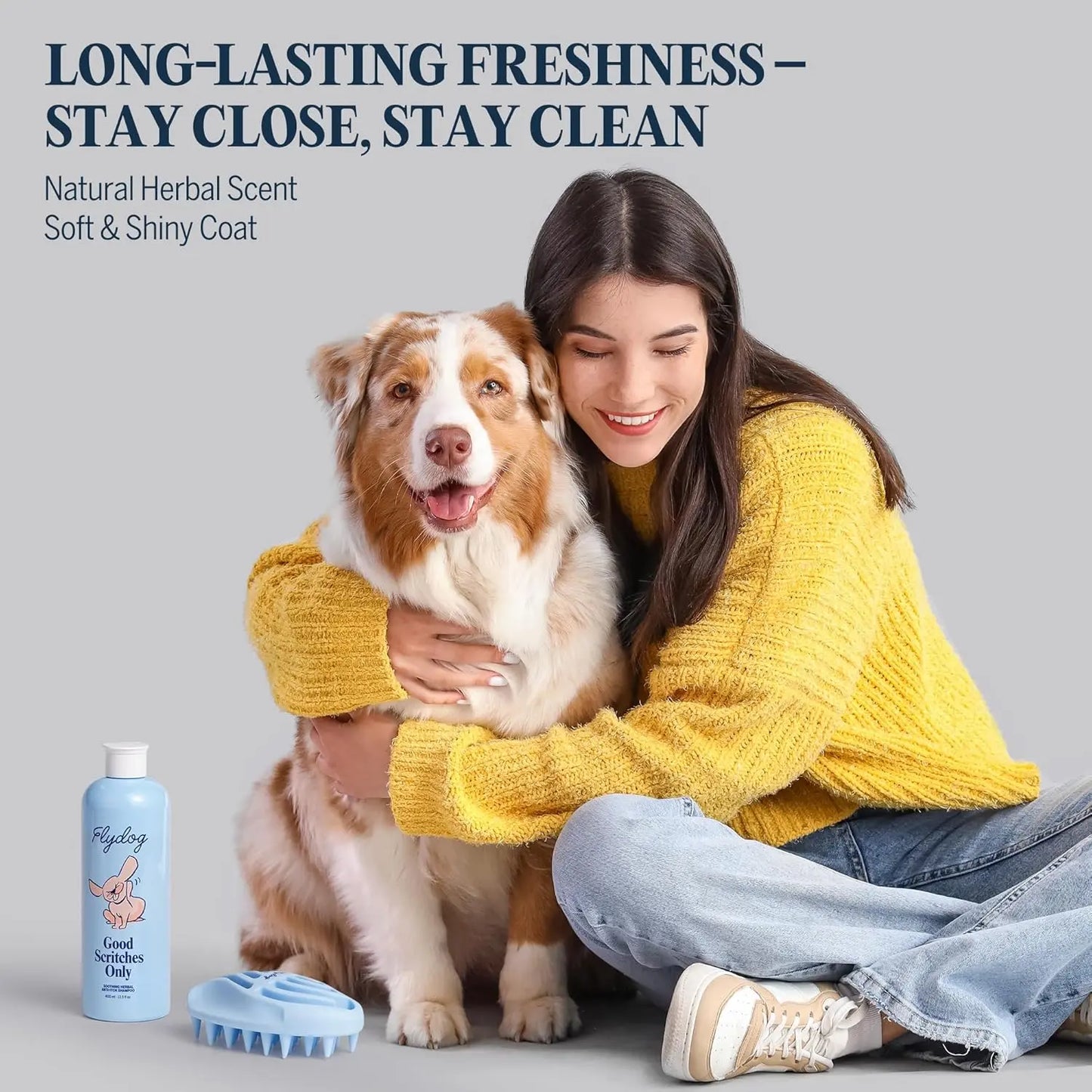 Soothing Herbal Pet Shampoo – Hypoallergenic Itchy Skin Relief, Moisturizing & Deodorizing Formula for Cats and Dogs