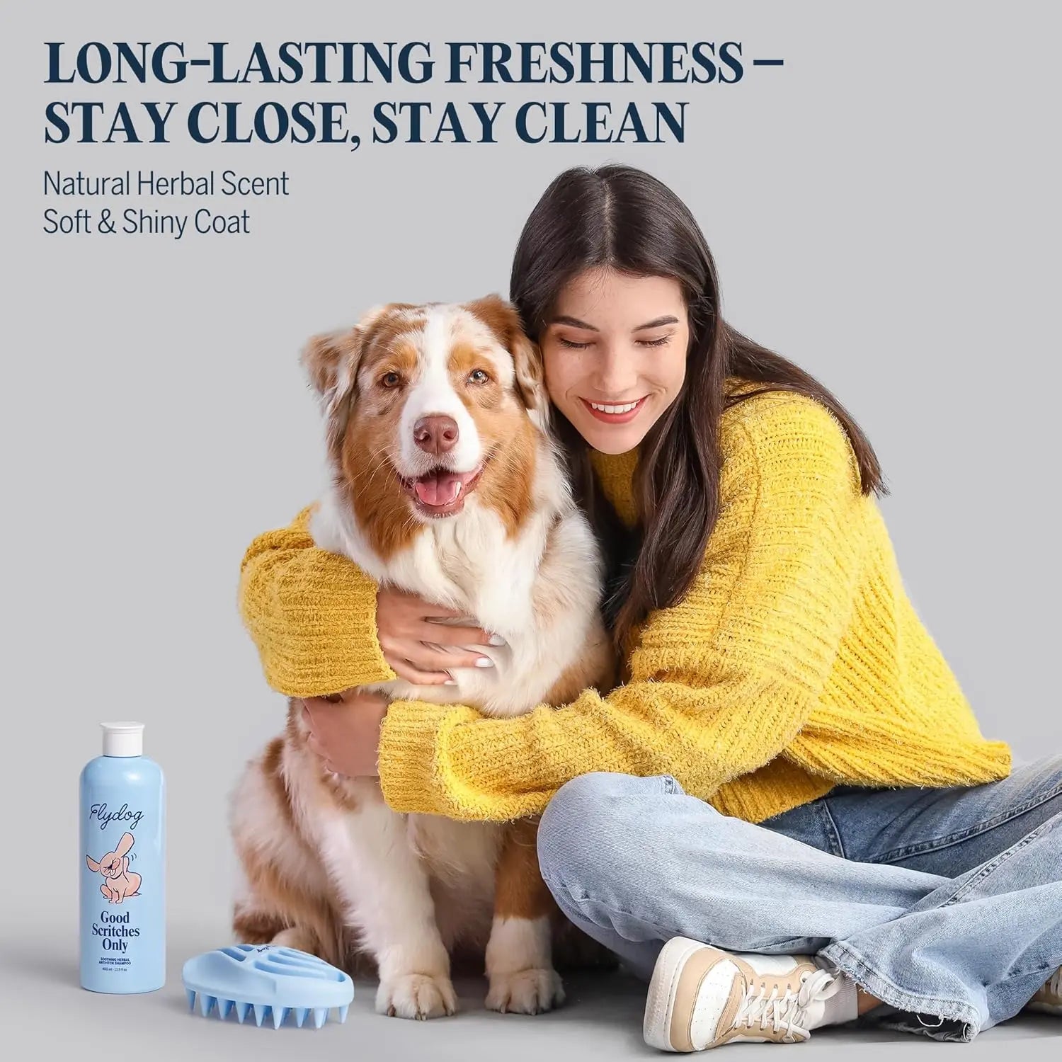 Soothing Herbal Pet Shampoo – Hypoallergenic Itchy Skin Relief, Moisturizing & Deodorizing Formula for Cats and Dogs