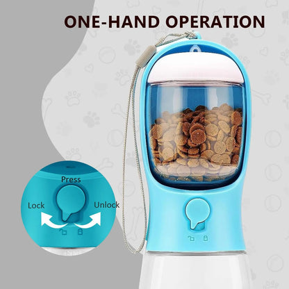 Leak-Proof Travel Dog Water Bottle – 12oz Portable Outdoor Dispenser & Feeder for On-the-Go Pets
