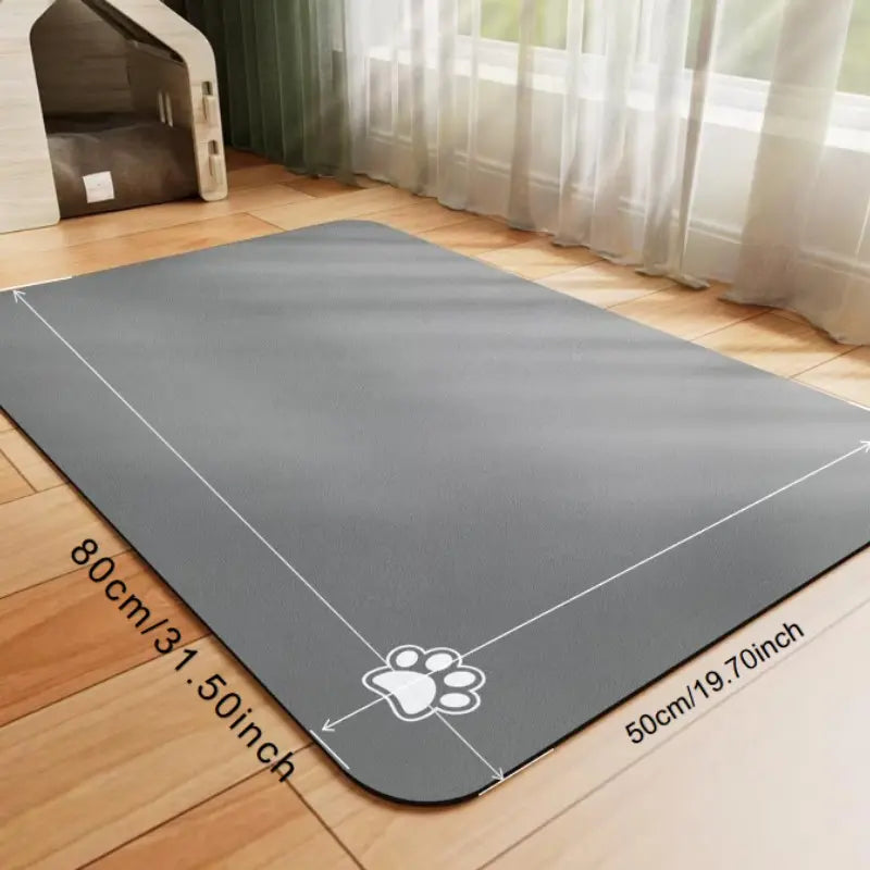Minimalist Line Art Cat Feeding Mat – Absorbent Anti-Slip & Quick-Drying Rubber Pet Bowl Mat