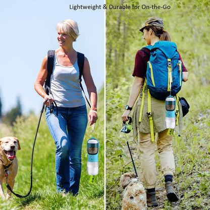 Leak-Proof Travel Dog Water Bottle – 12oz Portable Outdoor Dispenser & Feeder for On-the-Go Pets