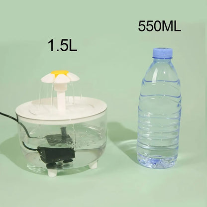 Rechargeable Automatic Pet Fountain – Clear Wireless Cat Water Dispenser for Fresh & Circulating Hydration