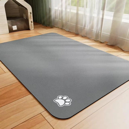 Minimalist Line Art Cat Feeding Mat – Absorbent Anti-Slip & Quick-Drying Rubber Pet Bowl Mat