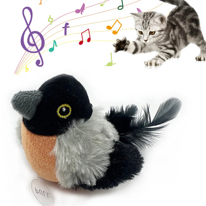 Lifelike Chirping Bird Cat Toy – Premium Catnip & Silvervine Interactive Kicker with Feathers for Indoor Play
