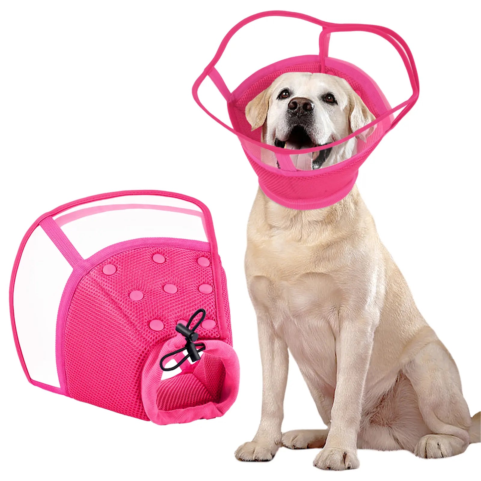 Adjustable Soft E-Collar for Dogs – Breathable & Humane Post-Surgery Recovery Cone to Prevent Licking