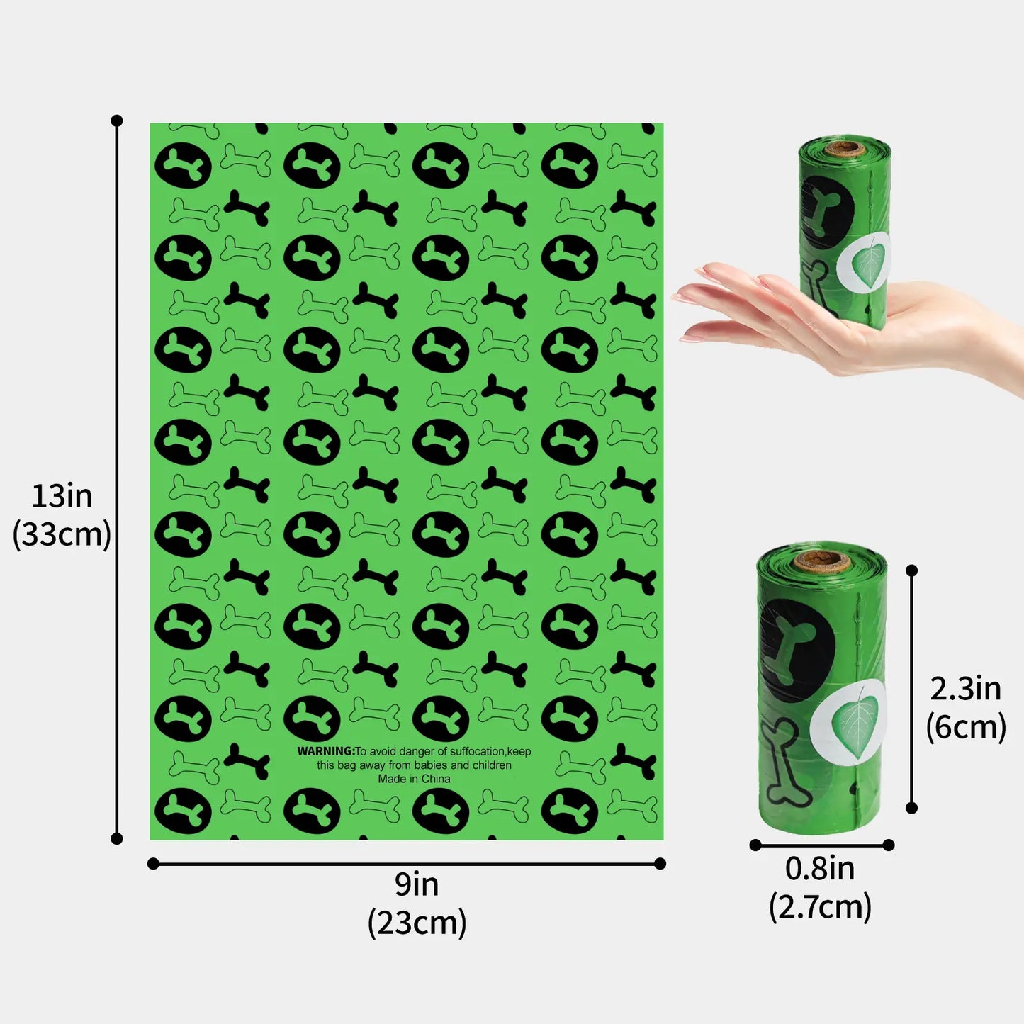 Lavender Scented Dog Poop Bags Kit – 240-Pack Thick Leak-Proof Waste Bags with Portable Dispenser & Leash Clip