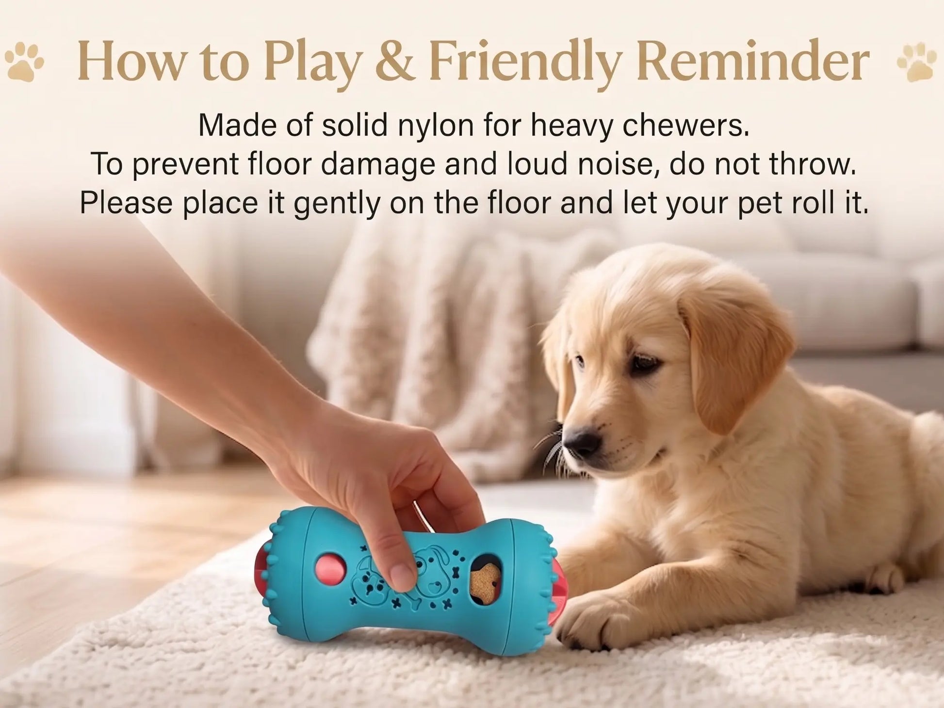 LUMIKATA Premium 2-in-1 Adjustable Dog Puzzle Toy & Slow Feeder